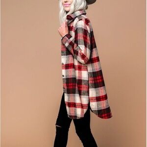 Checkered Plaid Flannel style Cozy Oversized Jacket